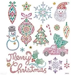 Naklejki z kryształkami Boże Narodzenie