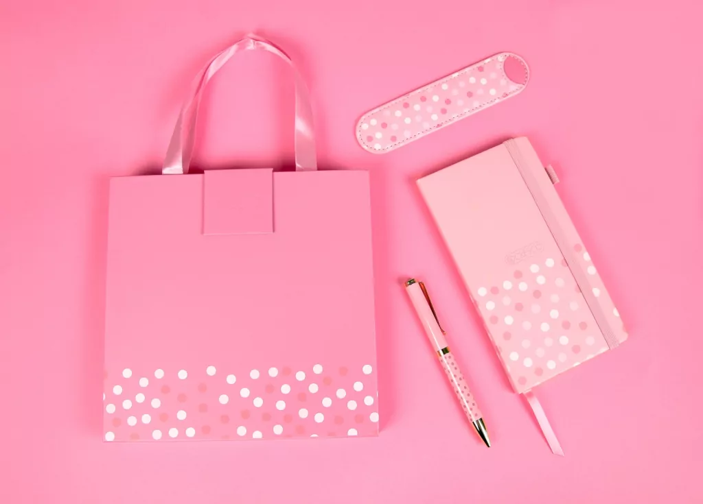 Długopis + notes Premium różowy - tantis.pl