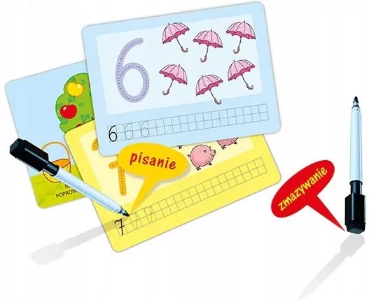 Pisanie - zmazywanie. Cyferki - tantis.pl