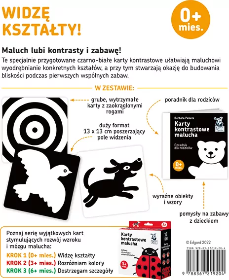 Karty kontrastowe malucha. Kapitan Nauka - tantis.pl