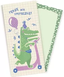 Koperta upominkowa z kartką Krokodyl Urodziny