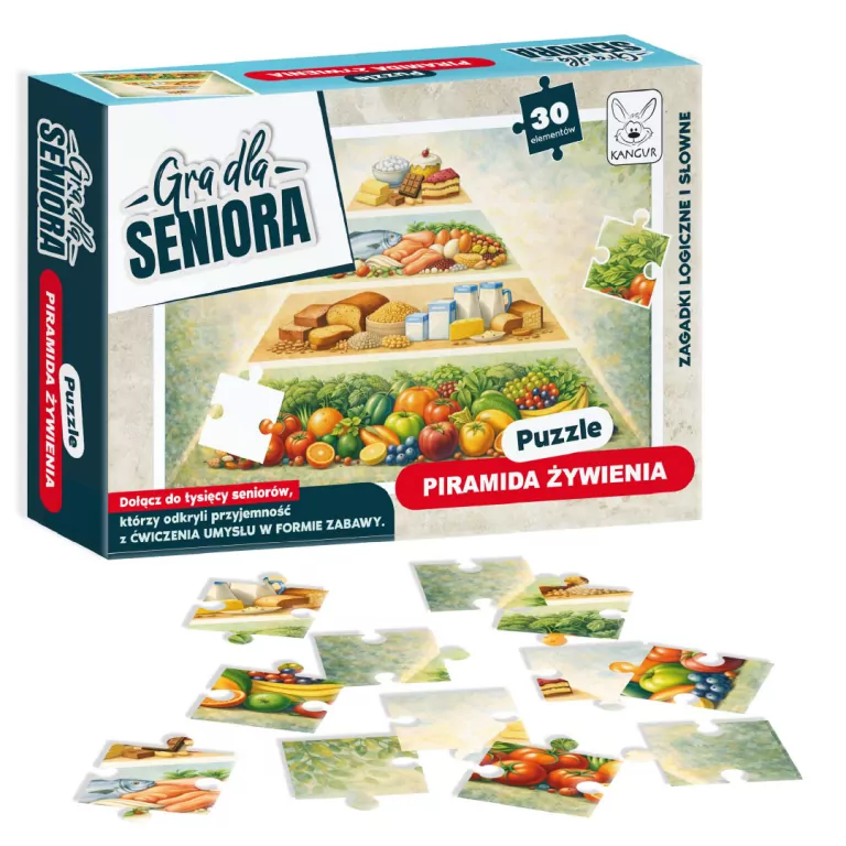 Gra dla Seniora. Puzzle Piramida Żywienia - tantis.pl