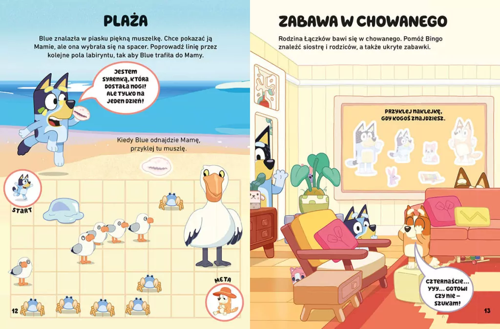 Oto Bluey! Zabawy i zadania z naklejkami. Bluey - tantis.pl