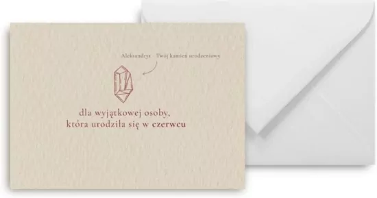 Mini kartka Urodziny czerwiec