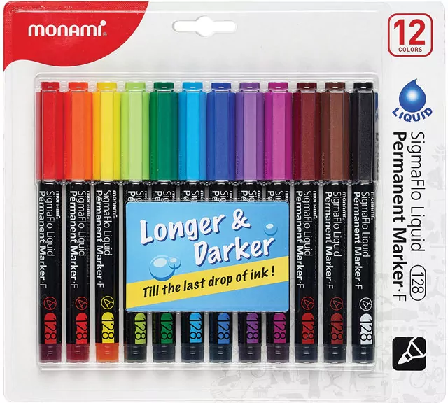 Astra. Marker permanentny SigmaFlo F 128, 12 kolorów - tantis.pl