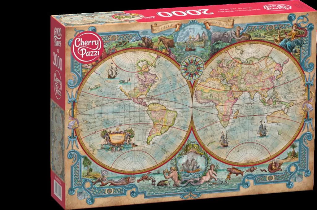 Puzzle 2000. CherryPazzi Great Discoveries World Map 50125 - tantis.pl