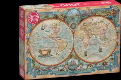 Puzzle 2000. CherryPazzi Great Discoveries World Map 50125
