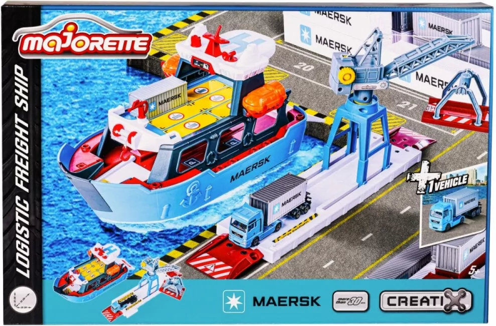 Majorette Maersk zestaw stacja portowa - tantis.pl