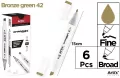 Marker Chromax z 2 końcówk. bronze green 42 (6szt) - tantis.pl