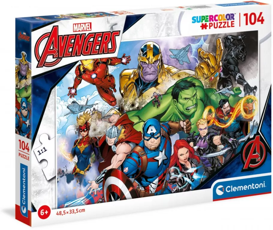 Puzzle 104 Super Kolor Avengers - tantis.pl