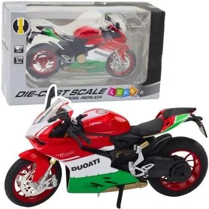 Motocykl metalowy ze światłem i dźwiękiem 1:12 - tantis.pl
