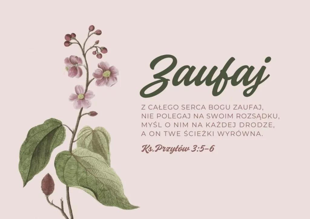 Karnet - Zaufaj - kwiatki - tantis.pl