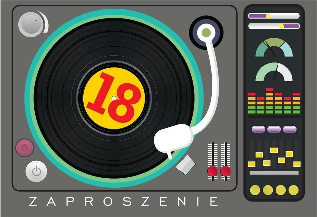 Zaproszenie. Urodziny 18 DJ. ZZ-055 (5 szt.) - tantis.pl