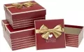 Pudełko prezentowe z kokardą bordowy ROZETTE - tantis.pl