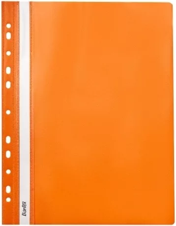 Skoroszyt Bantex Budget PP A4 z perforacją Evo - pomarańczowy - tantis.pl