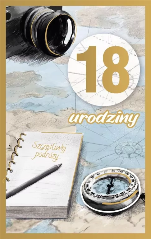 Kartka okolicznościowa Urodziny 18 - tantis.pl