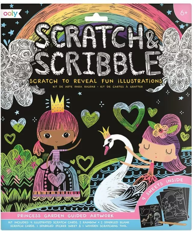 Zdrapywanki Scratch & Scribble. Ogród Księżniczki - tantis.pl