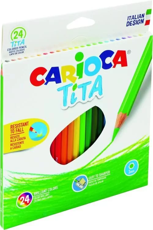 Kredki ołówkowe Tita 24 kolory CARIOCA - tantis.pl