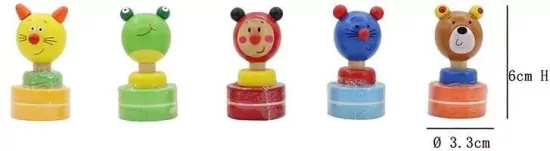 Drewniany stempelek z tuszem mix