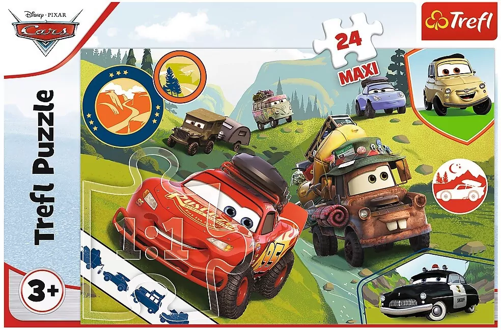 Puzzle, 24 MAXI. Wesołe auta, 24 elementy - tantis.pl
