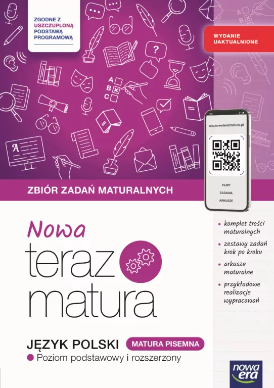 NOWA Teraz Matura 2026. Język polski. Poziom podstawowy i rozszerzony. Zbiór zadań maturalnych - tantis.pl