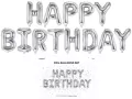 Balon foliowy Happy Birthday 340x35cm srebrny - tantis.pl