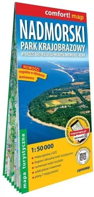 Mapa turystyczna 1:50 000. Nadmorski Park Krajobrazowy - tantis.pl