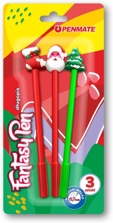 Penmate. Długopis fantazyjny Świąteczny, 3 sztuki - tantis.pl
