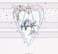 Karnet Swarovski kwadrat CL0224 Ptaszki w sercu - tantis.pl