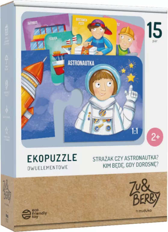 Ekopuzzle dwuelementowe. Strażak czy astronauta? - tantis.pl