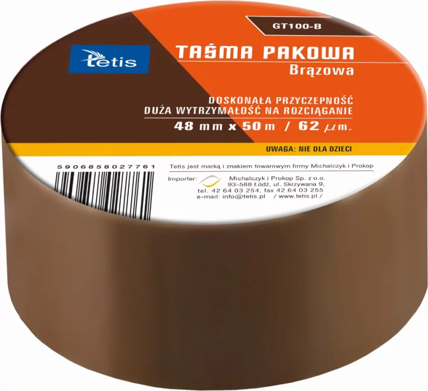 Taśma pakowa brązowa 48mmx50m - tantis.pl