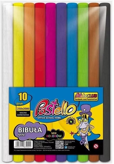 Bibuła marszczona mini 25x200cm 10 kolorów - tantis.pl