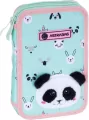 Piórnik podwójny z wyposażeniem. Teddy Panda - tantis.pl