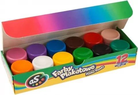 Farby plakatowe. 12 kolorów - tantis.pl