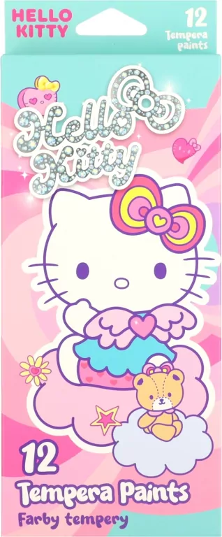 Farby tempera w tubie Hello Kitty 12ml.x 12 kolorów - tantis.pl