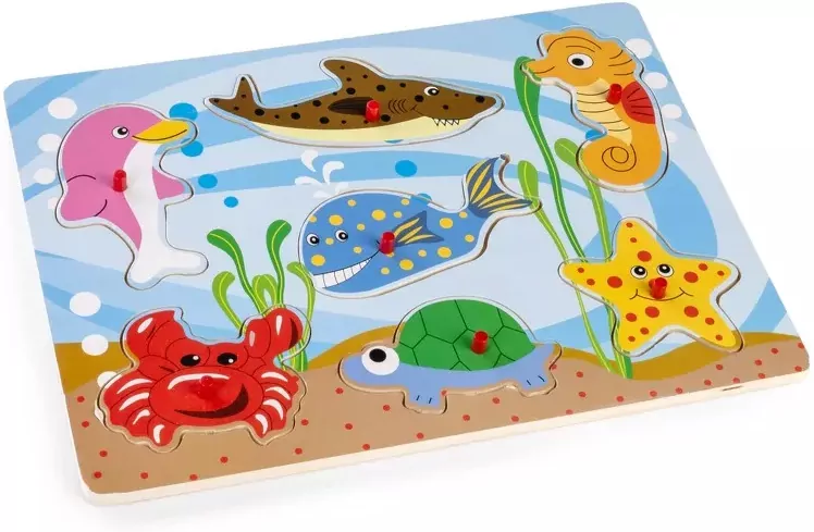 Układanka drewno. Zwierzęta morskie - tantis.pl