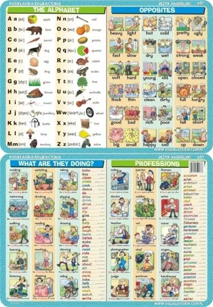 Podkładka edu. 037 - The alphabet, opposites. - tantis.pl