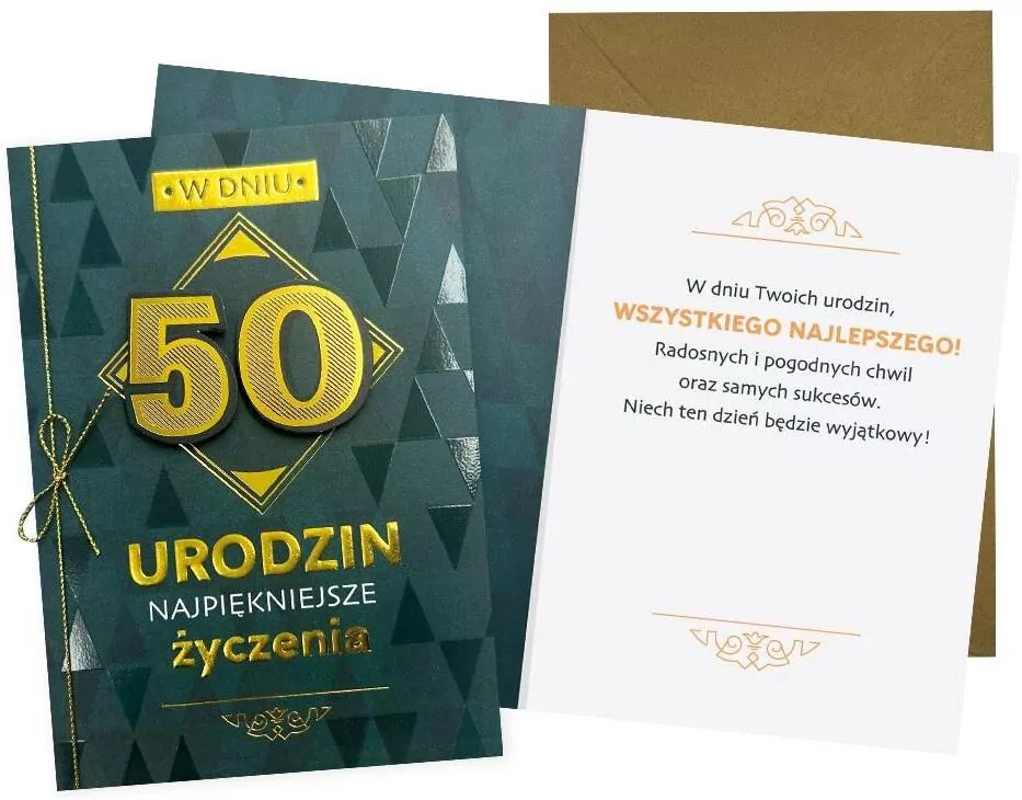 Karnet B6 Urodziny 50 męskie - tantis.pl