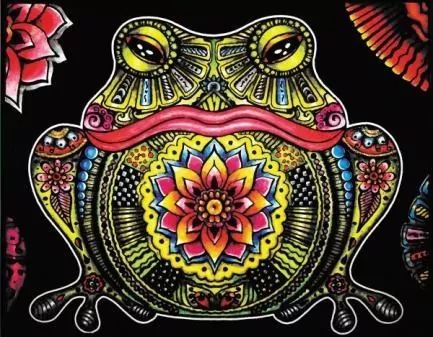 Kolorowanka welwetowa Żaba 47x35cm - tantis.pl