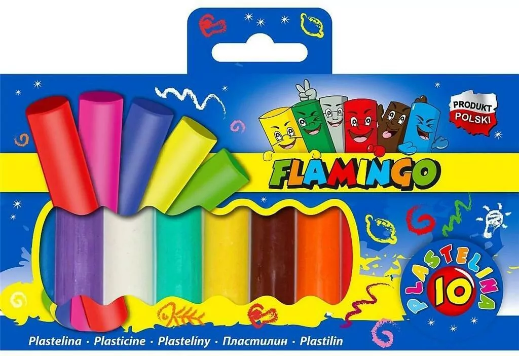 Plastelina flamingo 10 kolorów - tantis.pl