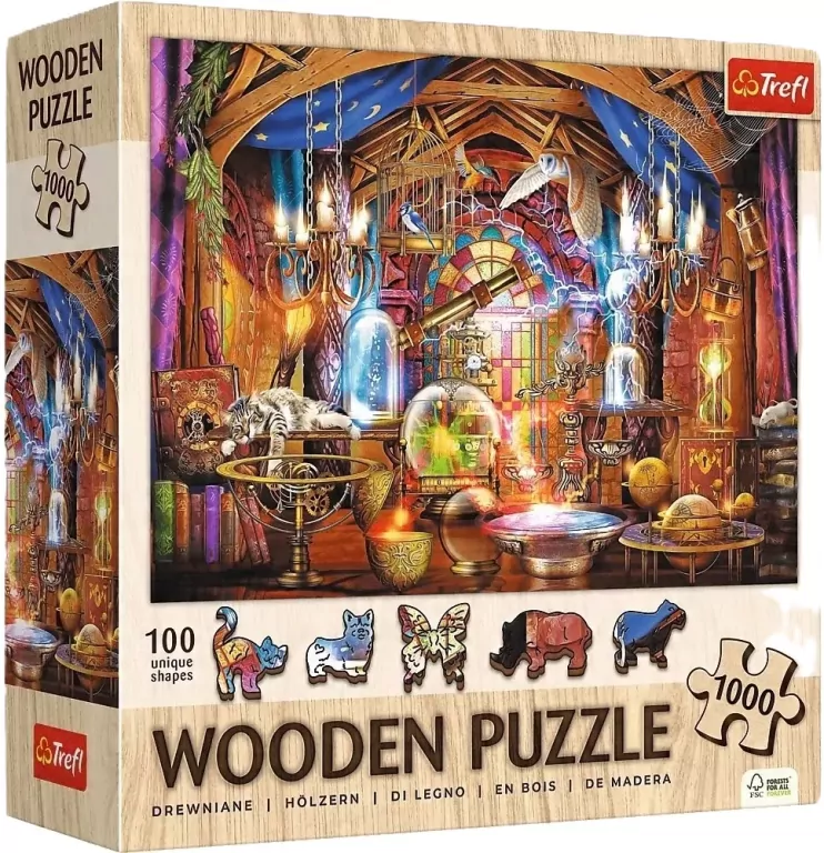 Puzzle drewniane 1000 Czarodziejska komnata TREFL - tantis.pl