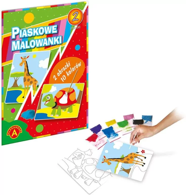Piaskowe malowanki. 2 obrazki 10 kolorów - tantis.pl