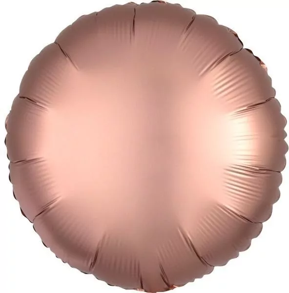 Balon foliowy Lustre Rose Copper okrągły 43cm - tantis.pl