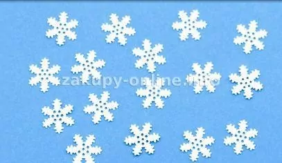 KONFETTI PLATKI SNIEGU BIALE 14G 10MM CR028