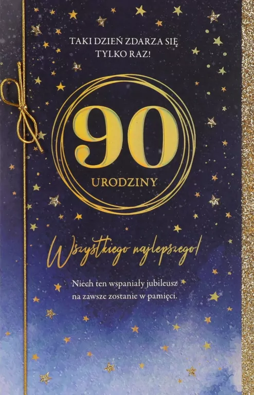 Karnet okolicznościowy B6. Urodziny 90. Pan Dragon - tantis.pl