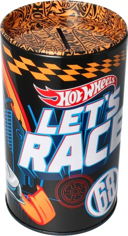 Hot Wheels. Skarbonka metalowa okrągła - tantis.pl