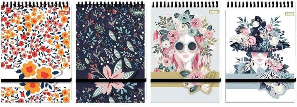 Kołonotes A6/96K kratka Flower - tantis.pl