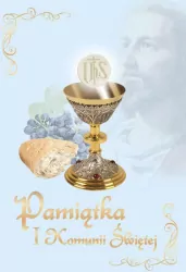 Pamiątka I Komunii Świętej niebieska
