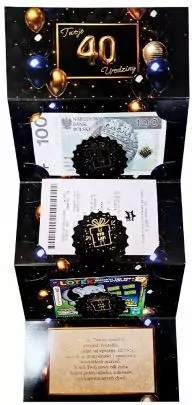 KARNET URODZINY 40 DL HARMONIJKA Z KOP NERC-006 - tantis.pl