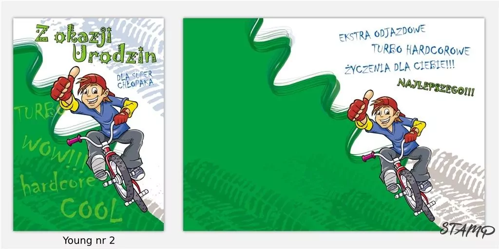 Karnet Young B6 + koperta: Urodziny - tantis.pl